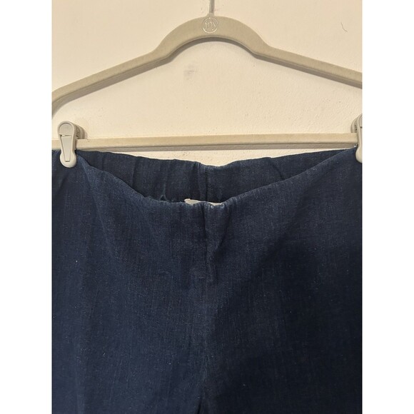 Ann mashburn Cropped Dark Denim Pull On Pants Size large - Picture 2 of 8